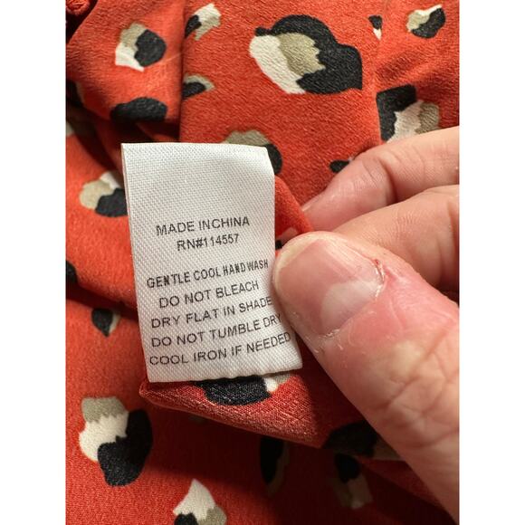 THML: Red Smocked Ruffle Tank Top - Picture 7 of 7